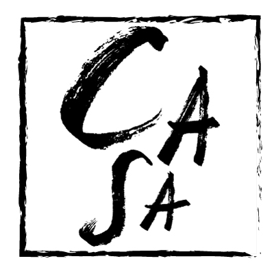 Logo C.A.S.A. black on white with frame